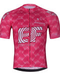BONAVELO Cyklistický krátký dres a krátké kalhoty - EDUCATION FIRST 2025 - růžová/černá
