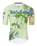 HOLOKOLO Cyklistický krátký dres a krátké kalhoty - DRAGON - oranžová/hnědá/světle zelená