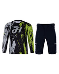 HOLOKOLO Cyklistický MTB dres a kalhoty - TYRE MTB LONG - šedá/zelená/černá