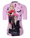 RIVANELLE Cyklistický krátký dres a krátké kalhoty - VOGUE  - růžová/černá