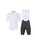 HOLOKOLO Cyklistický krátký dres a krátké kalhoty - VICTORIOUS - bílá/černá