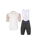 HOLOKOLO Cyklistický krátký dres a krátké kalhoty - PERFORMANCE - béžová/černá