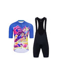 HOLOKOLO Cyklistický krátký dres a krátké kalhoty - VOYAGE - vícebarevná/modrá