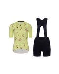 RIVANELLE Cyklistický krátký dres a krátké kalhoty - METTLE LADY  - žlutá/černá