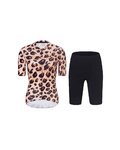 RIVANELLE Cyklistický krátký dres a krátké kalhoty - WILDCAT II - hnědá/černá