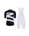 RIVANELLE Cyklistický krátký dres a krátké kalhoty - MISSVELOAIRE - černá/bílá