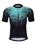 HOLOKOLO Cyklistický dres s krátkým rukávem - FROSTED - černá/tyrkysová