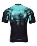 HOLOKOLO Cyklistický dres s krátkým rukávem - FROSTED - černá/tyrkysová