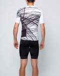 HOLOKOLO Cyklistický krátký dres a krátké kalhoty - CLASH - bílá/černá