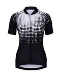 HOLOKOLO Cyklistický dres s krátkým rukávem - FROSTED LADY - bílá/černá