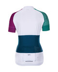 HOLOKOLO Cyklistický dres s krátkým rukávem - ENGRAVE LADY - modrá/bílá/fialová