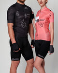 HOLOKOLO Cyklistický krátký dres a krátké kalhoty - RAZZLE DAZZLE LADY - růžová/vícebarevná