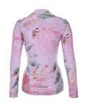 HOLOKOLO Cyklistický dres s dlouhým rukávem letní - BLOSSOM LADY SMR - růžová
