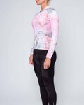 HOLOKOLO Cyklistický dres s dlouhým rukávem letní - BLOSSOM LADY SMR - růžová