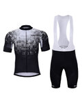 HOLOKOLO Cyklistický krátký dres a krátké kalhoty - FROSTED - černá/bílá