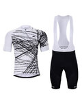 HOLOKOLO Cyklistický krátký dres a krátké kalhoty - CLASH - bílá/černá
