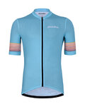HOLOKOLO Cyklistický dres s krátkým rukávem - RAINBOW - světle modrá