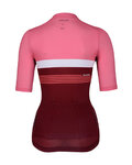 HOLOKOLO Cyklistický dres s krátkým rukávem - SPORTY LADY - růžová/bordó