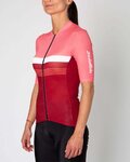 HOLOKOLO Cyklistický dres s krátkým rukávem - SPORTY LADY - růžová/bordó