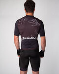 HOLOKOLO Cyklistický krátký dres a krátké kalhoty - CRAZY ELITE - černá/bílá