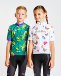 HOLOKOLO Cyklistický dres s krátkým rukávem - DINOSAURS KIDS - zelená