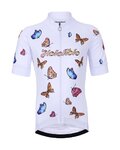 HOLOKOLO Cyklistický krátký dres a krátké kalhoty - BUTTERFLIES KIDS - bílá/černá
