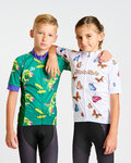 HOLOKOLO Cyklistický dres s krátkým rukávem - BUTTERFLIES KIDS - bílá/vícebarevná