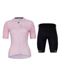 HOLOKOLO Cyklistický krátký dres a krátké kalhoty - TENDER ELITE LADY - růžová/černá
