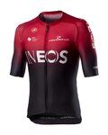 CASTELLI Cyklistický dres s krátkým rukávem - INEOS 2020 - červená/černá
