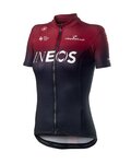 CASTELLI Cyklistický dres s krátkým rukávem - TEAM INEOS 2019 LADY - červená/černá