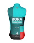 LE COL Cyklistická vesta - BORA HANSGROHE 2022 - červená/černá/zelená