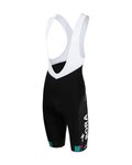 LE COL Cyklistické kalhoty krátké s laclem - BORA HANSGROHE 2022 - černá