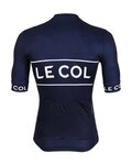 LE COL Cyklistický dres s krátkým rukávem - SPORT LOGO - bílá/modrá