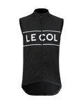 LE COL Cyklistická vesta - SPORT LOGO GILET - bílá/černá