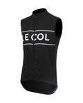 LE COL Cyklistická vesta - SPORT LOGO GILET - bílá/černá