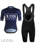 LE COL Cyklistický krátký dres a krátké kalhoty - SPORT LOGO - modrá/černá