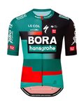LE COL Cyklistický dres s krátkým rukávem - BORA HANSGROHE 2023 SPORT REPLICA - červená/černá/zelená