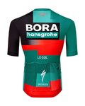LE COL Cyklistický dres s krátkým rukávem - BORA HANSGROHE 2023 SPORT REPLICA - červená/černá/zelená