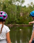 LIMAR Cyklistická přilba - PRO M KIDS - růžová/světle modrá