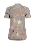 MALOJA Cyklistický dres s krátkým rukávem - GANESM. AOP 1/2 LADY - šedá