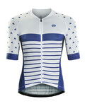 MONTON Cyklistický dres s krátkým rukávem - SUMMIT - modrá/bílá