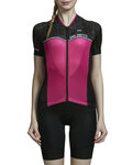 MONTON Cyklistický dres s krátkým rukávem - YULO LADY - černá/růžová