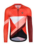 MONTON Cyklistický dres s dlouhým rukávem letní - SPACETIME SUMMER - červená