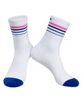 MONTON Cyklistické ponožky klasické - EWIND - bílá
