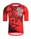 MONTON Cyklistický dres s krátkým rukávem - POW MTB - červená
