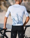 MONTON Cyklistický dres s krátkým rukávem - ICEBERG  - bílá/šedá