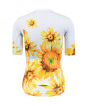 MONTON Cyklistický dres s krátkým rukávem - SUNFLOWER LADY - bílá/žlutá