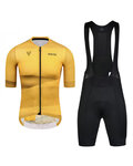 MONTON Cyklistický krátký dres a krátké kalhoty - DESERT - bílá/černá/žlutá