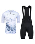 MONTON Cyklistický krátký dres a krátké kalhoty - ICEBERG - bílá/černá