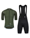 MONTON Cyklistický krátký dres a krátké kalhoty - TRAVELER MAX - černá/zelená